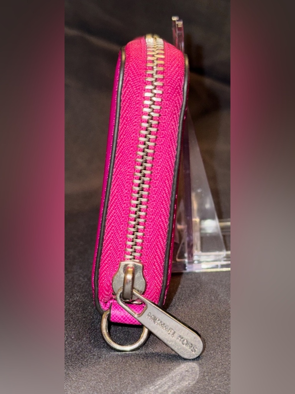Michael Kors Jet Set Travel Continental Wristlet Wallet Pink Saffiano Leather - Picture 5 of 12